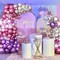 87pcs Metallic Pink Purple Balloon Garland Arch Kit, 18 12 10 5 Inch Pink Purple Red Silver Confetti Latex Party Balloons for Birthday Graduation Baby Shower Decoration